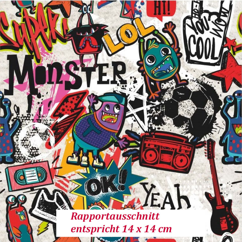 Comic Monster Baumwolljersey