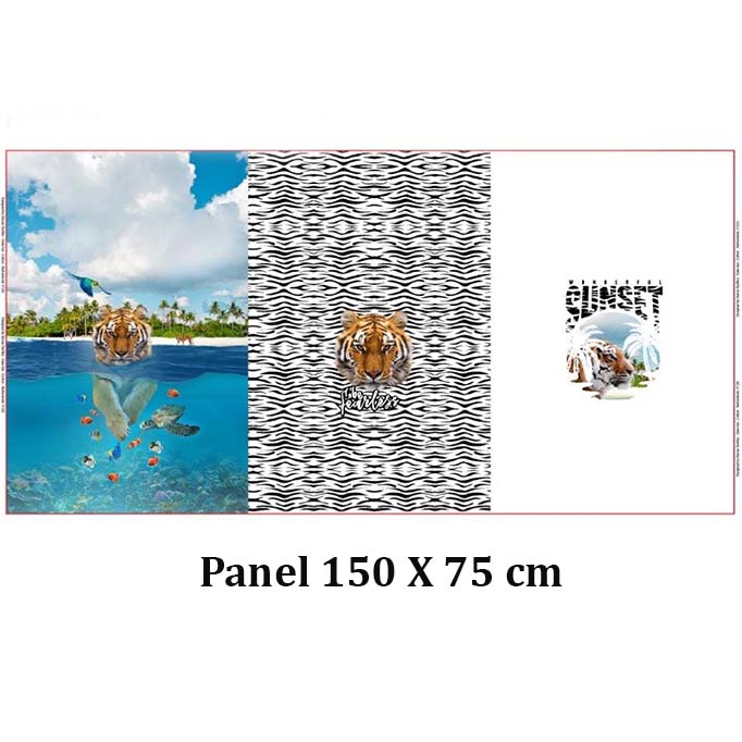 Stenzo Cotton Jersey Panel Tiger on the Beach