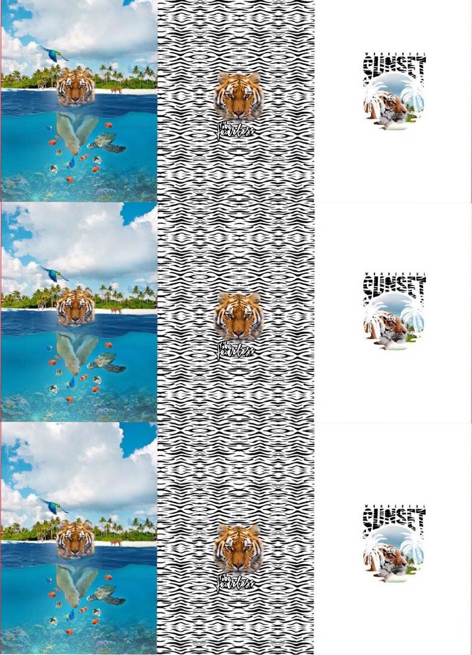 Stenzo Cotton Jersey Panel Tiger on the Beach