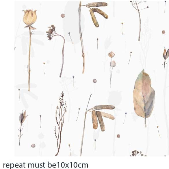 Fine cotton muslin with delicate leaves