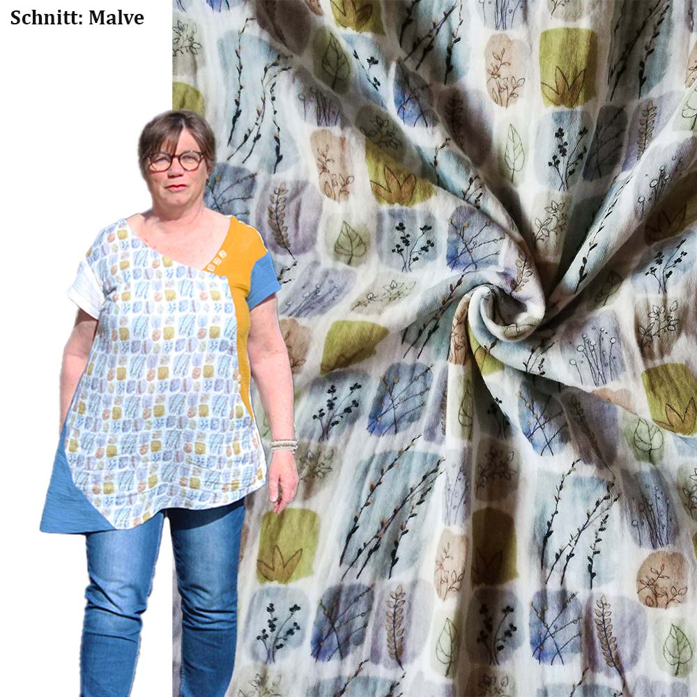 Fine cotton muslin with small boxes
