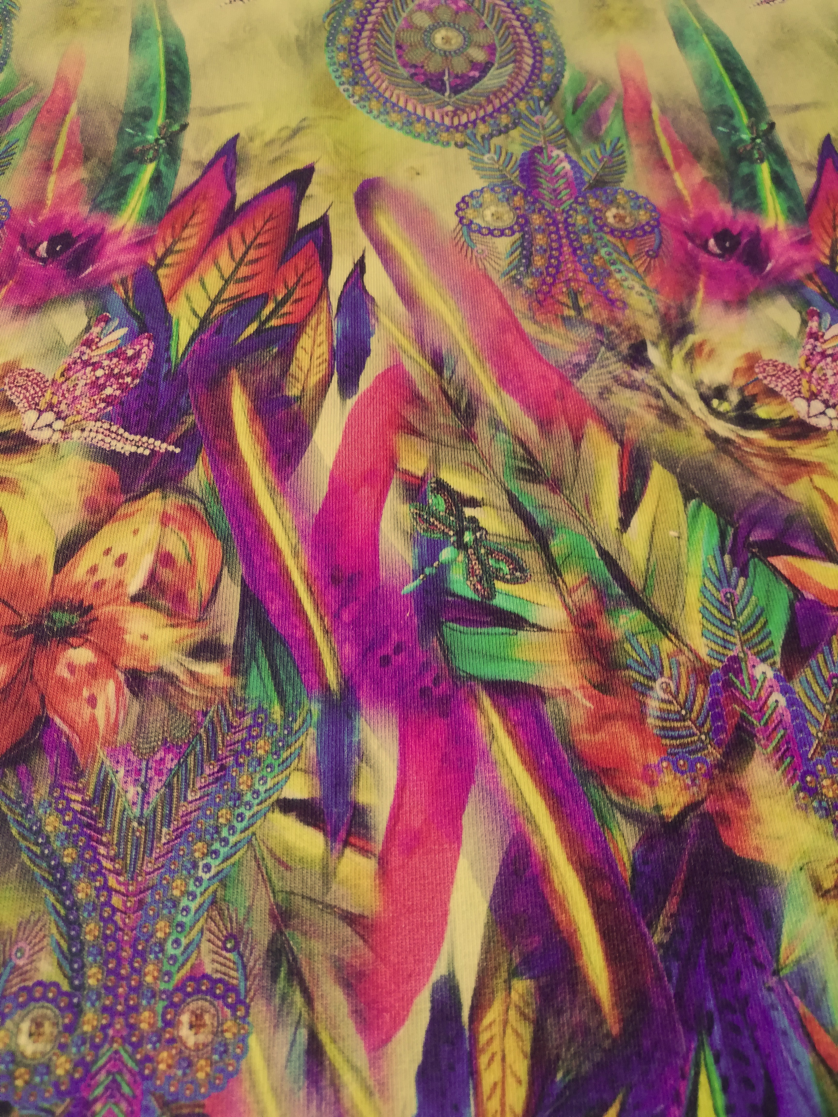 Magie de plumes colorées partout
