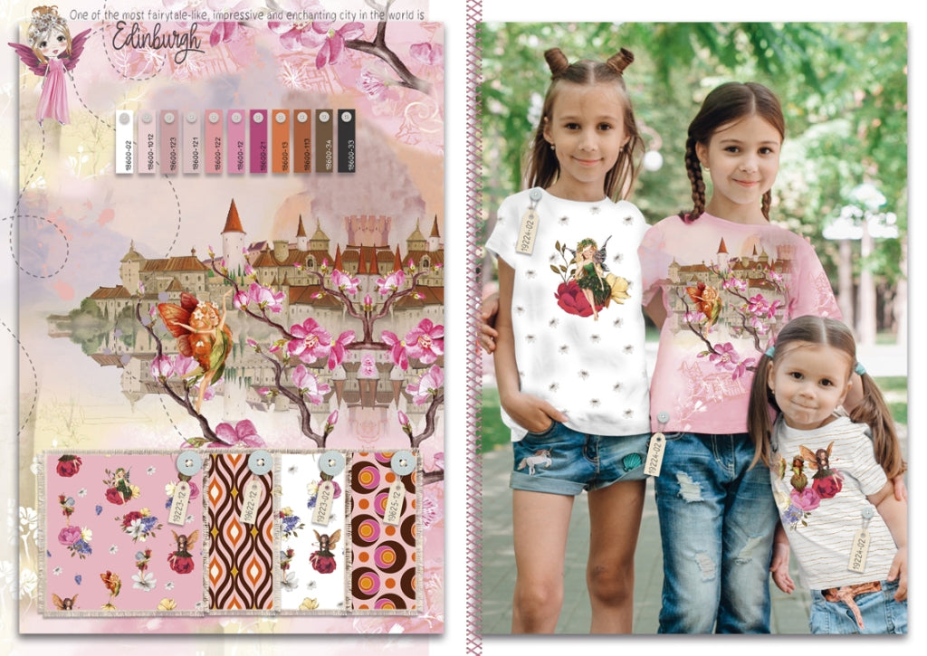 Stenzo Cotton Jersey Panel Fairy Landscape