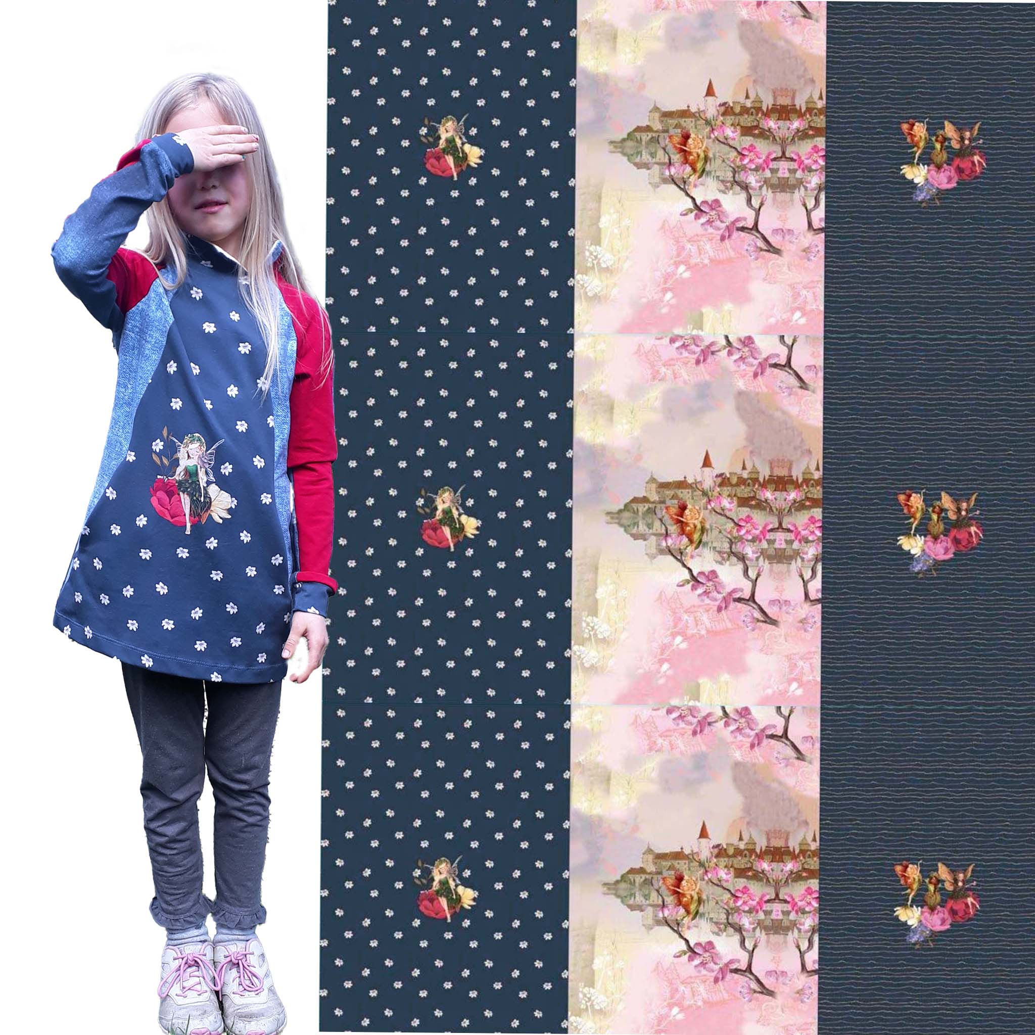 Stenzo Cotton Jersey Panel Fairy Landscape