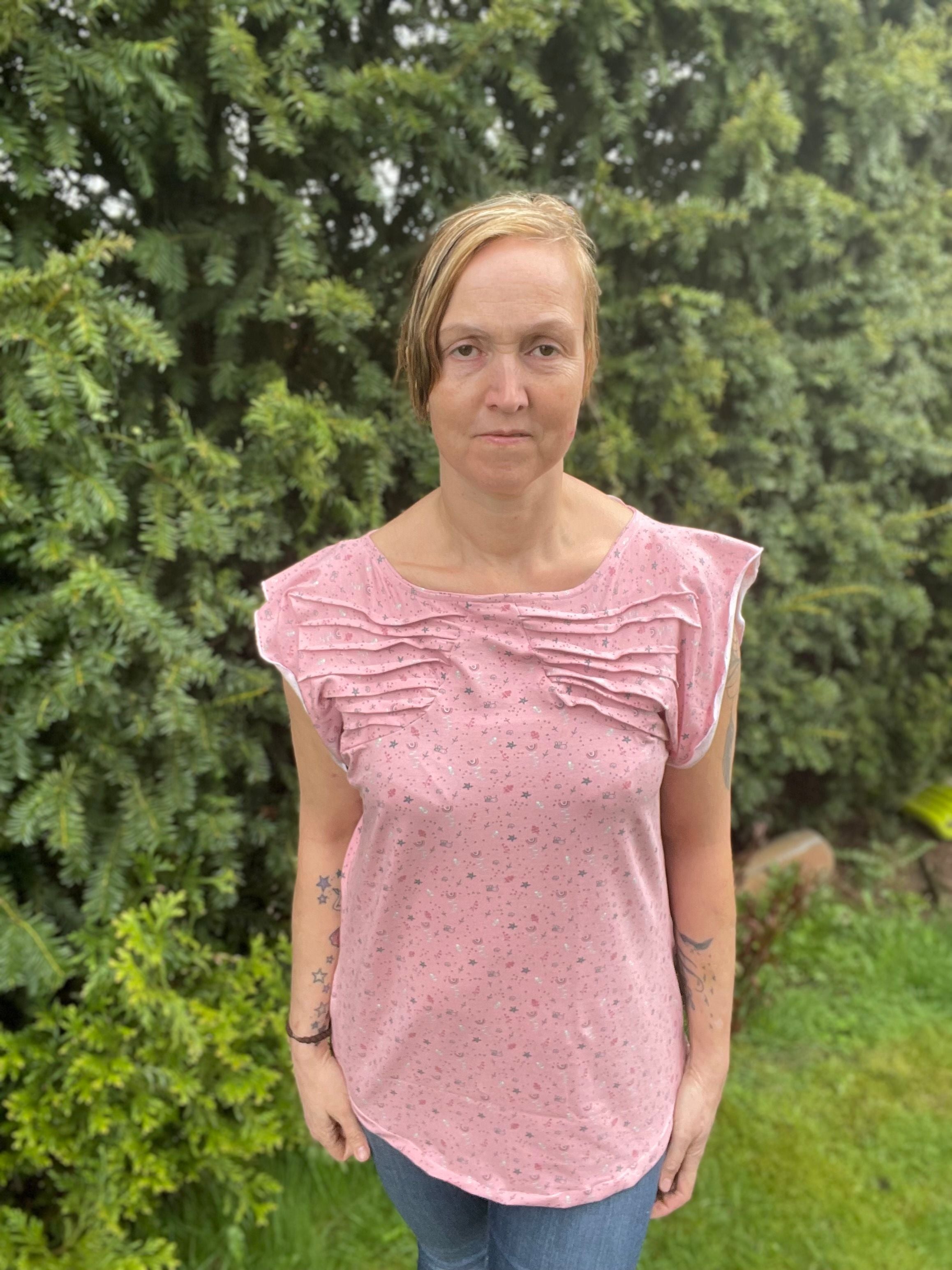 Schnittmuster LEEA Oberteils mit Faltenpartie