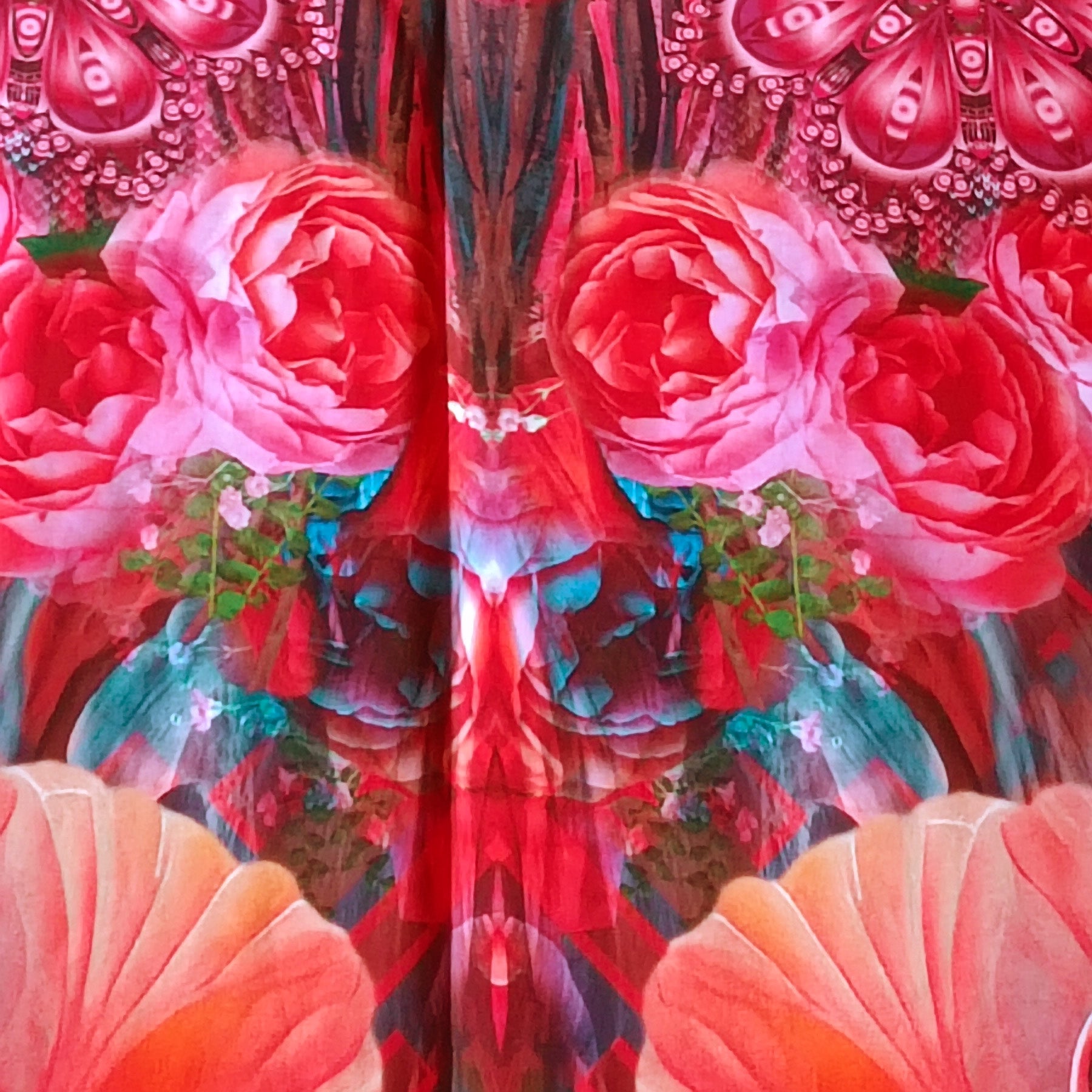 Panneau Stenzo Magie Fleur Rose
