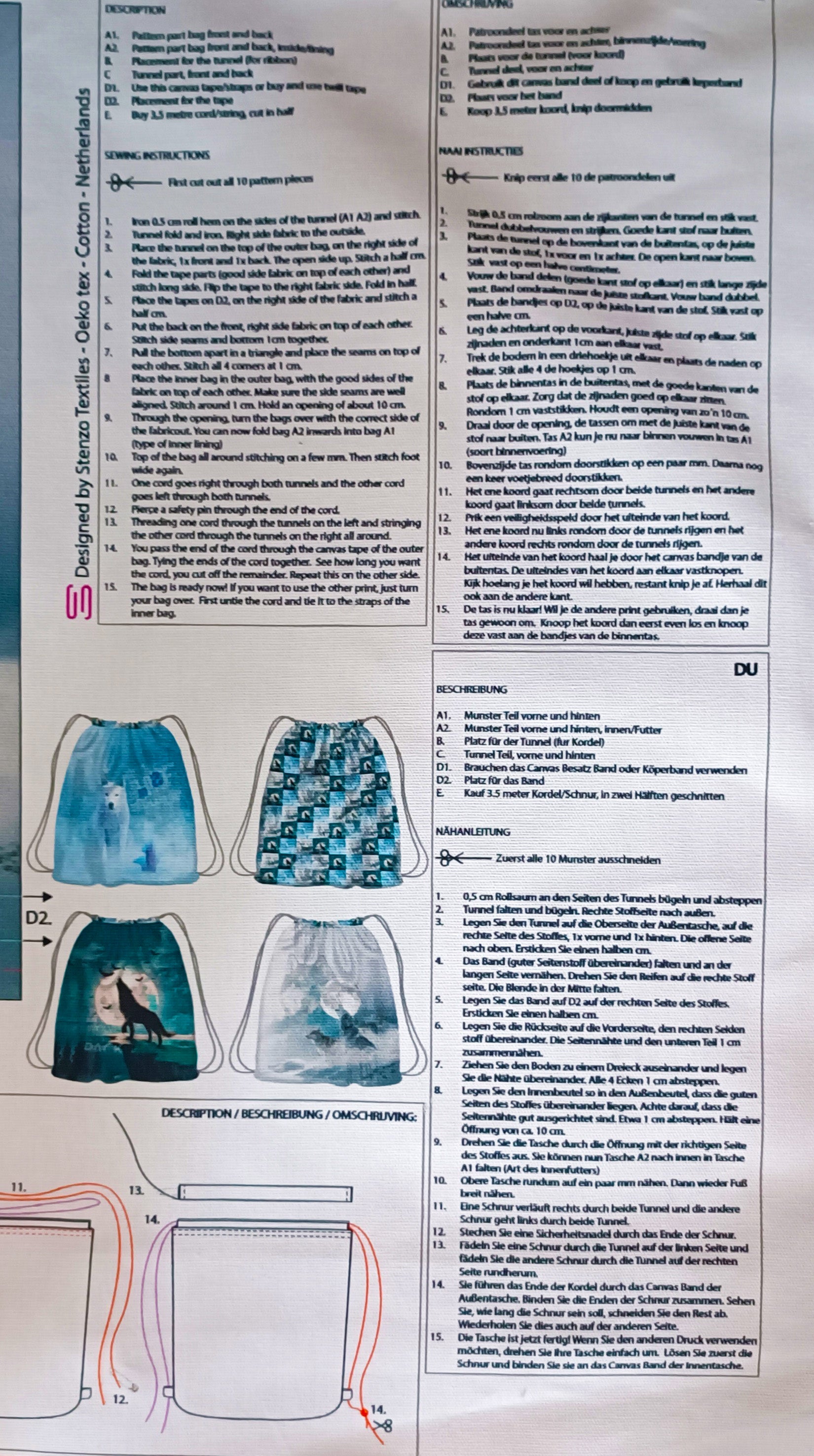 Panneau du sac de sport de Wolf