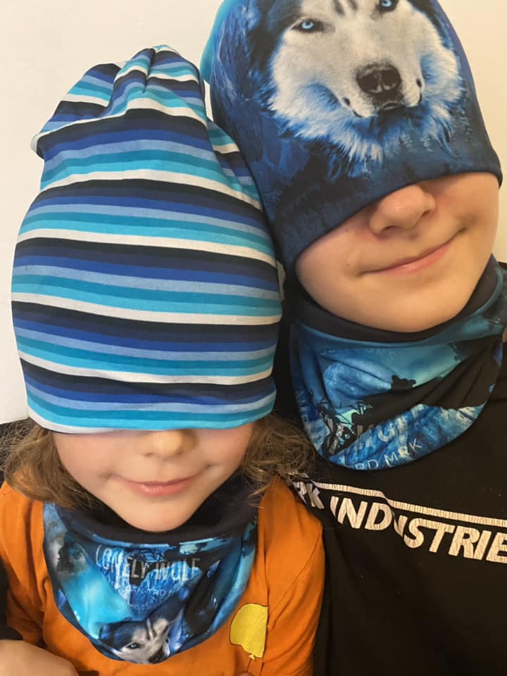 French Terry Panel Beanie and Loop the Wolves
