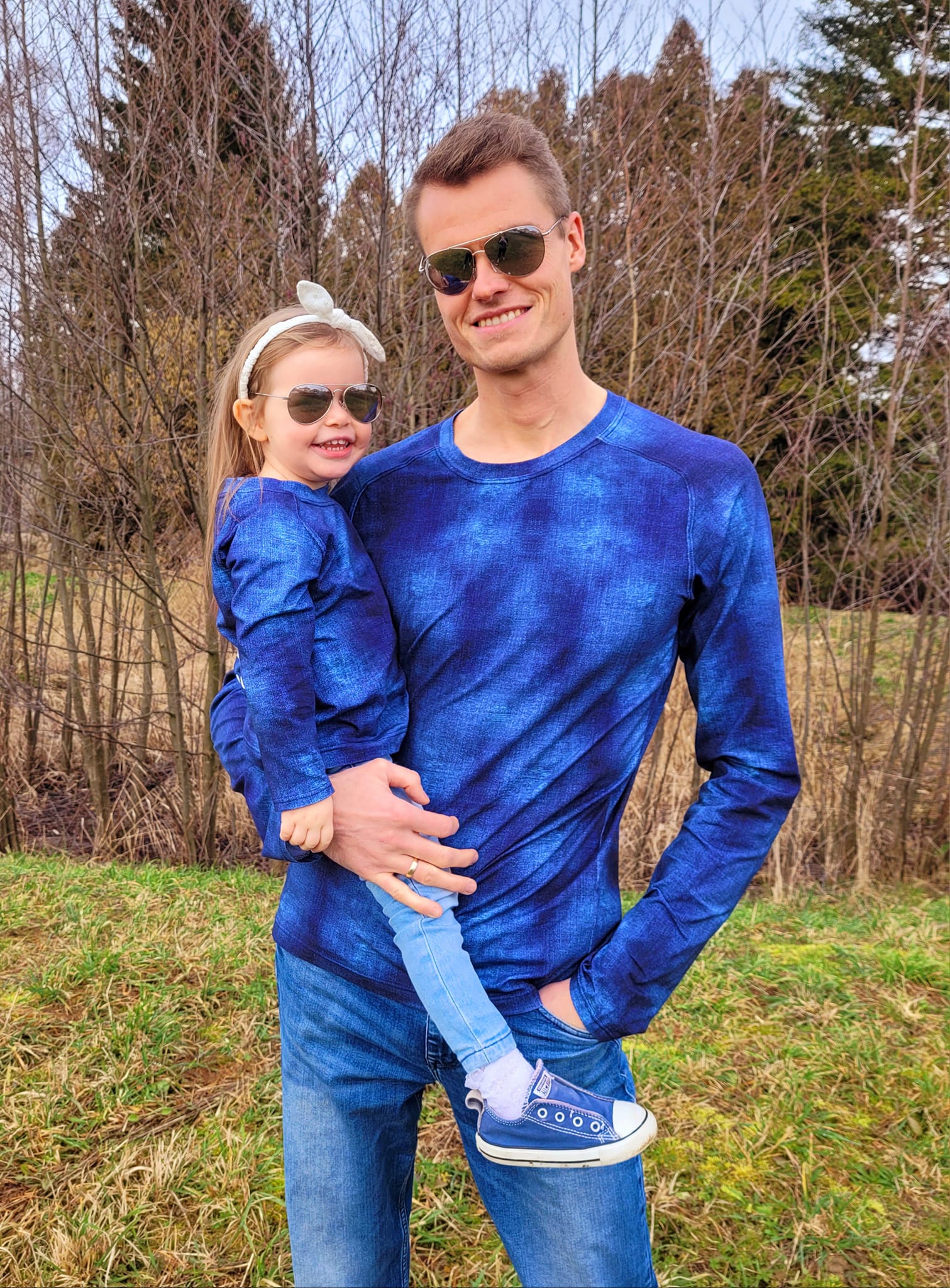 Père - enfant coupe raglan Genn & Glenni comme un papier découpé