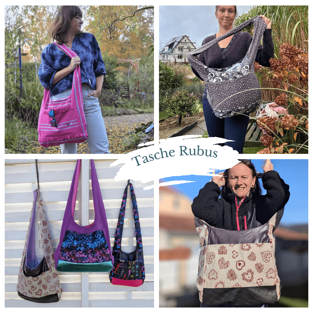 Schnittmuster Tasche Rubus – Einfaches Taschenschnittmuster PDF/Papierschnitt