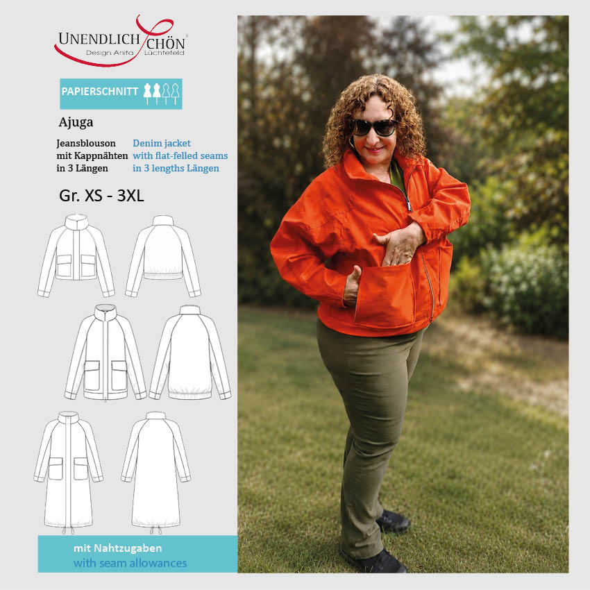 Schnittmuster Ajuga Jeansblouson – wandelbare Jacke mit professionellen Details
