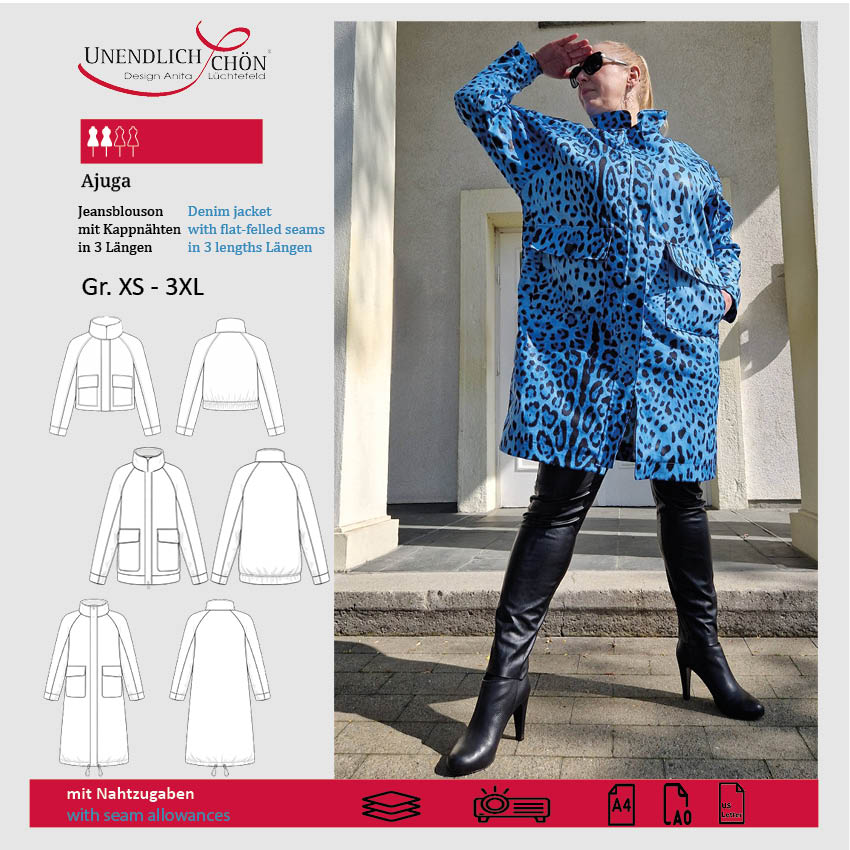 Schnittmuster Ajuga Jeansblouson – wandelbare Jacke mit professionellen Details
