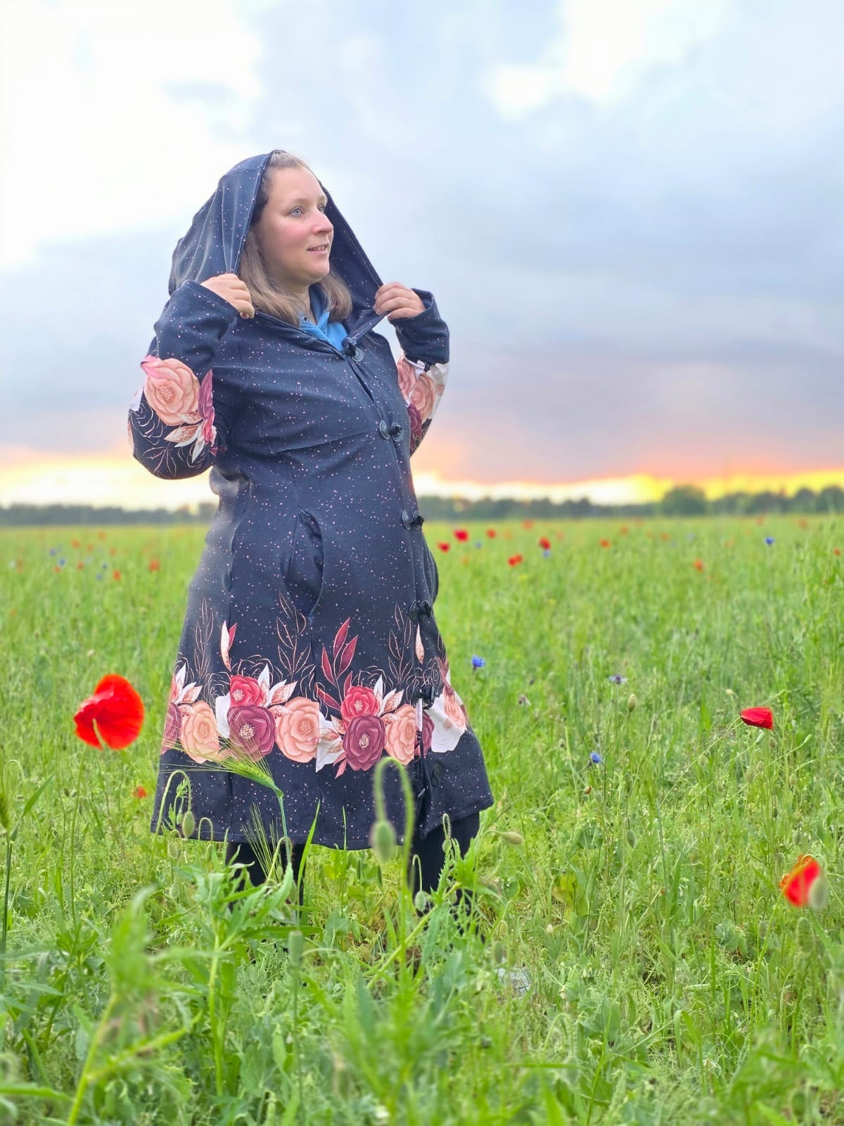 Ivey Mantelschnitt mit Kapuze