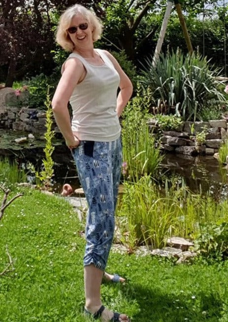 Katniss trouser cut with side gathers