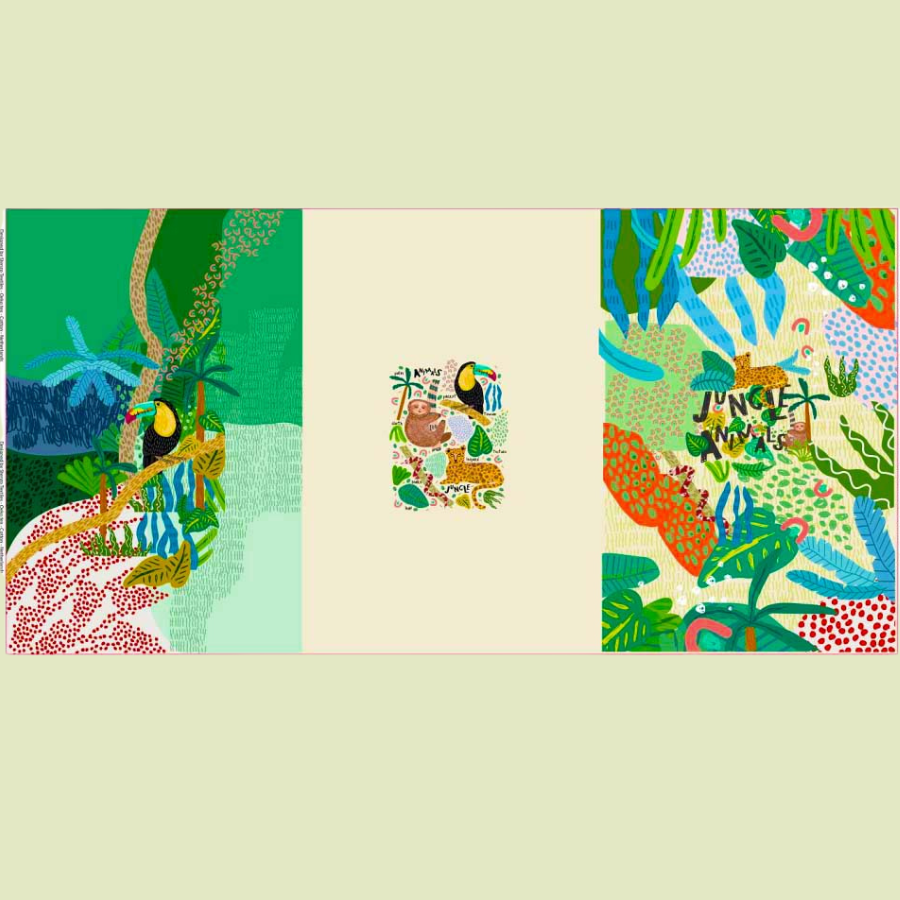 Children's Stenzo Panel Jungle Animals