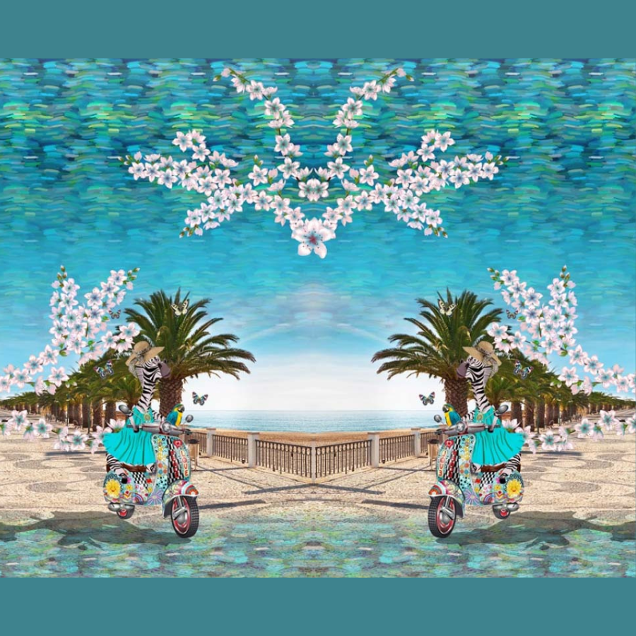 Panneau Stenzo zèbres sur le scooter