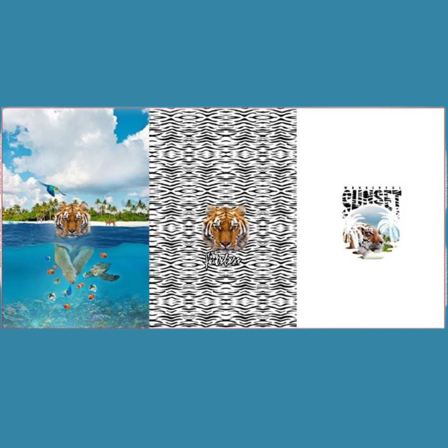Stenzo Cotton Jersey Panel Tiger on the Beach