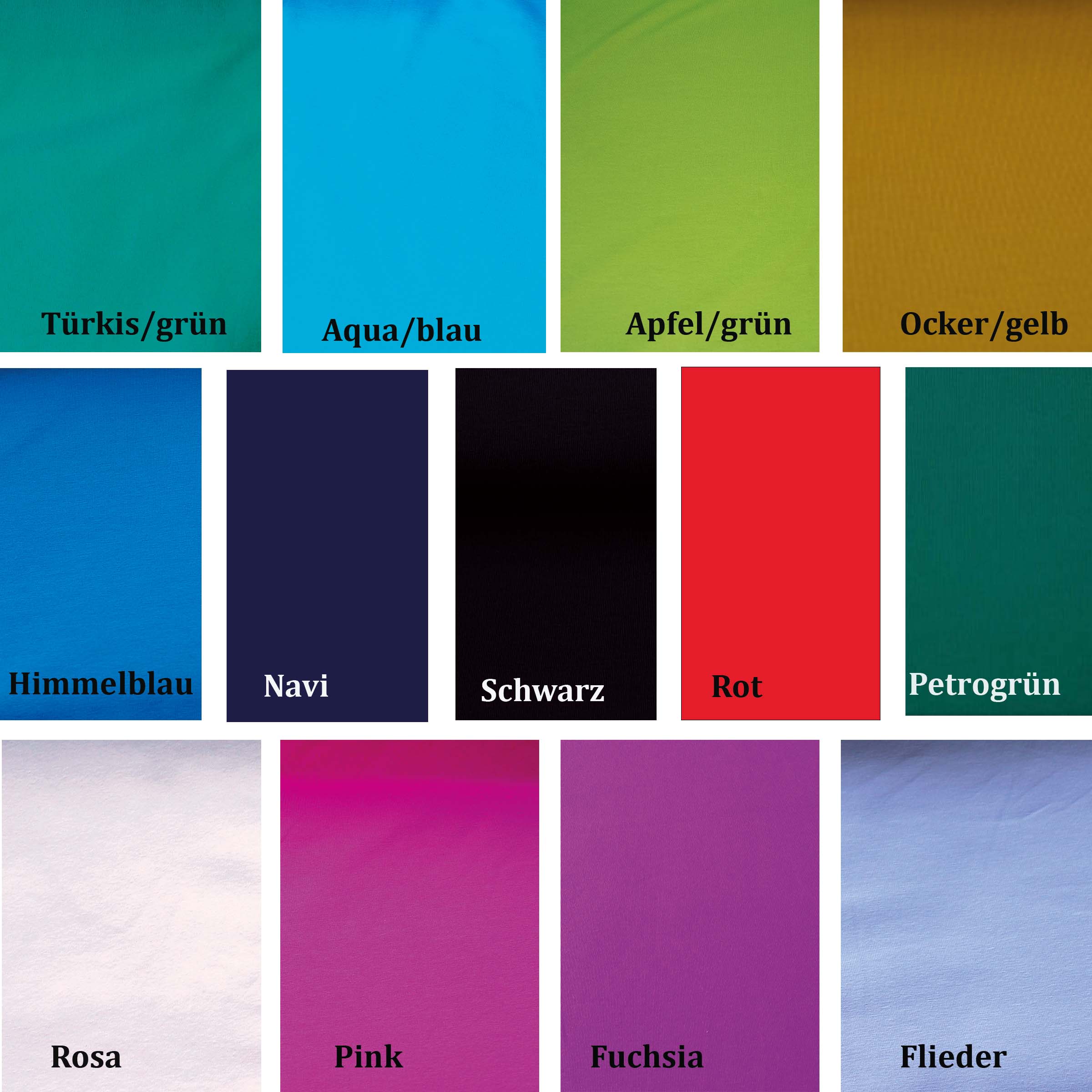 Plain cotton jersey in many colors