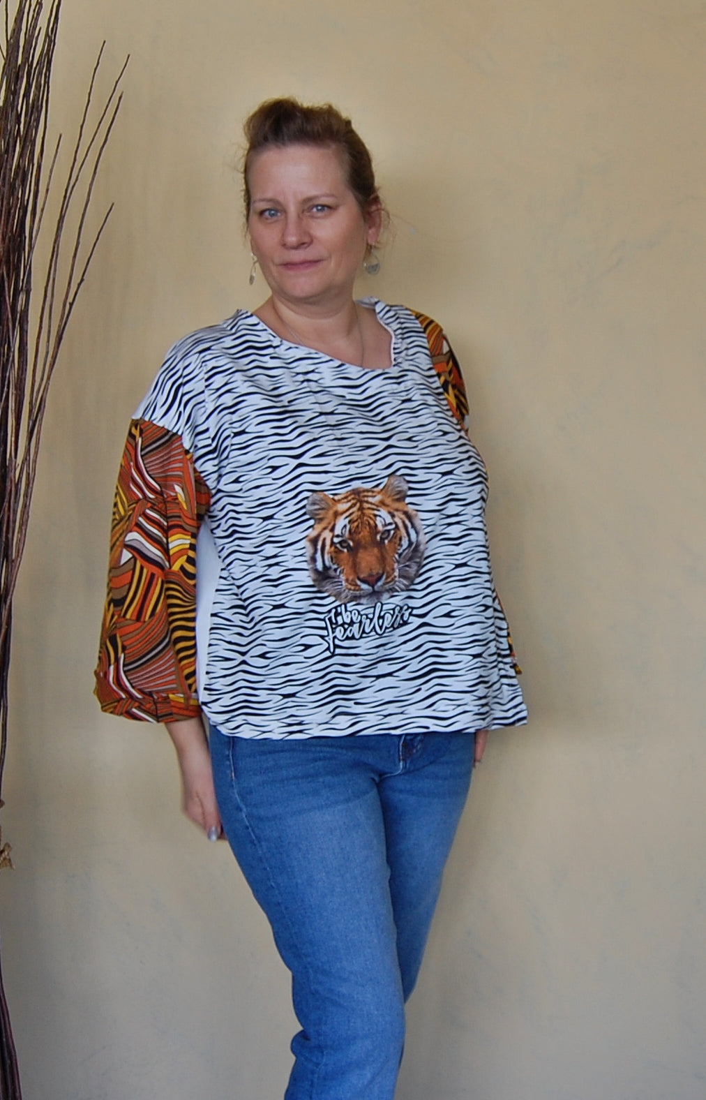 Stenzo Cotton Jersey Panel Tiger on the Beach