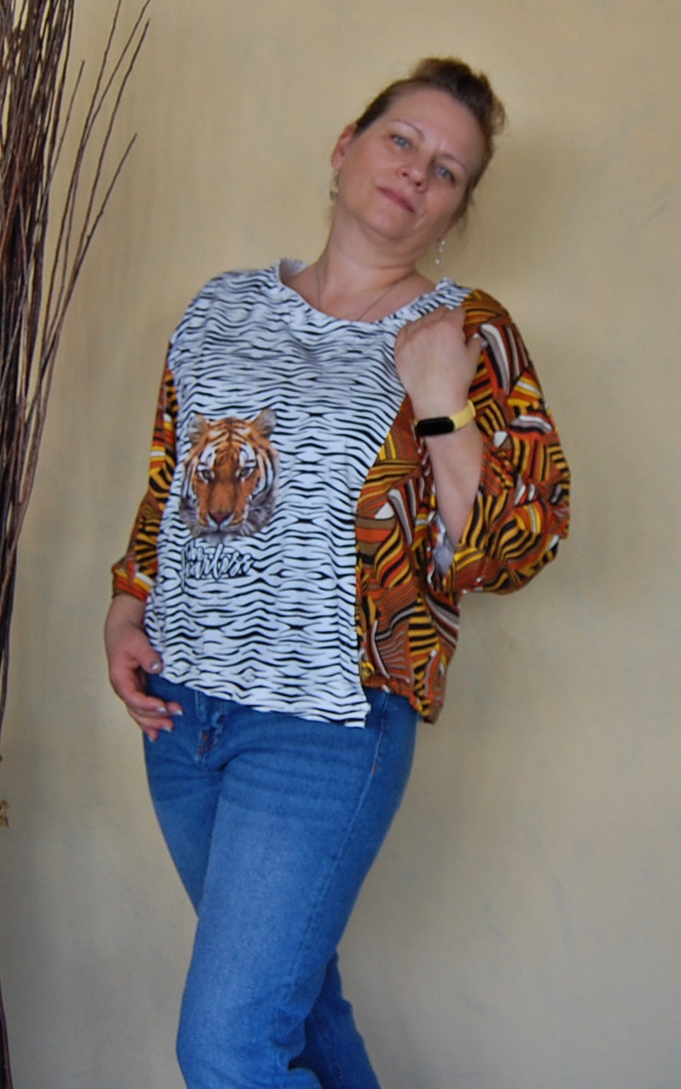 Stenzo Cotton Jersey Panel Tiger on the Beach