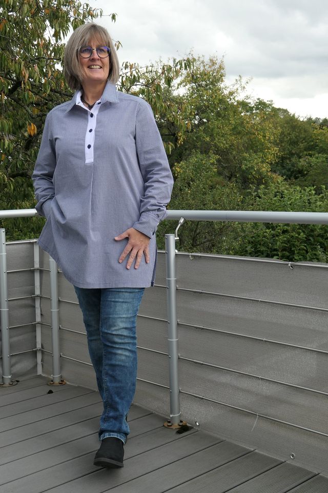 Chemise Ariane coupe avec fermeture polo