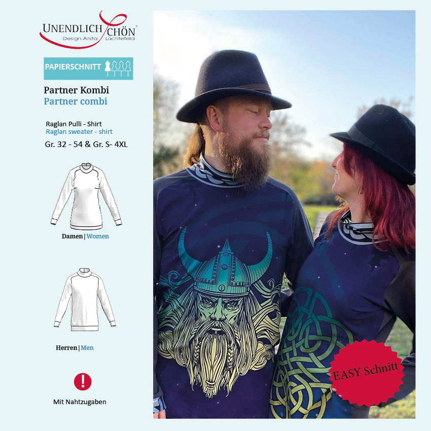 Pull partenaire Glenn & Glenna en ensemble découpé en papier