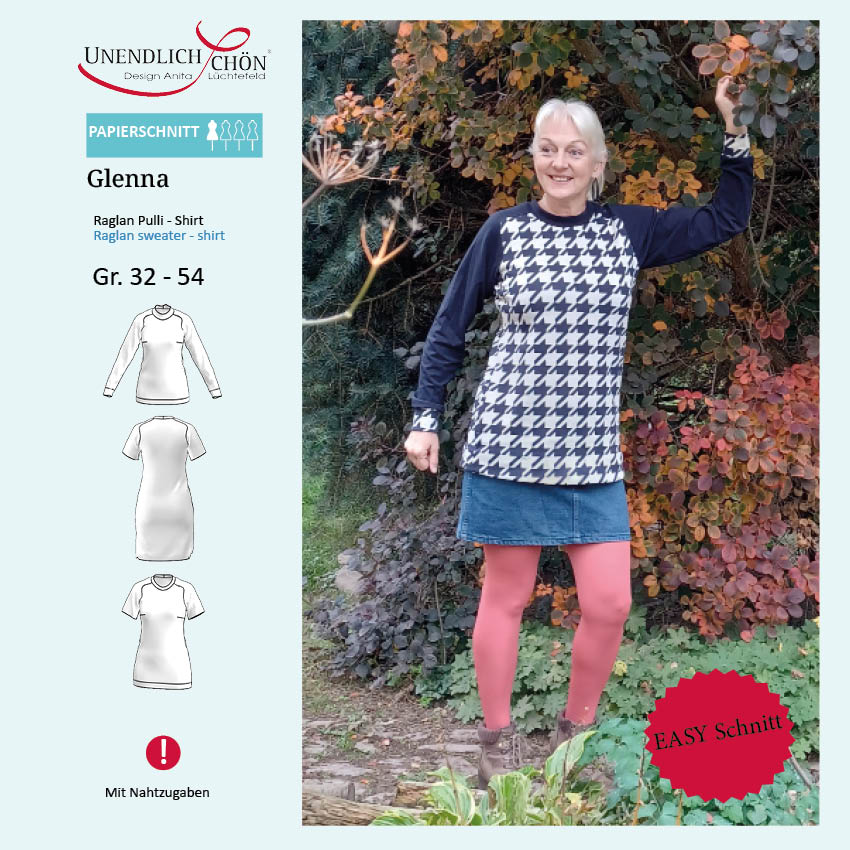 Coupe raglan mère-enfant Genna & Glenni comme un papier découpé