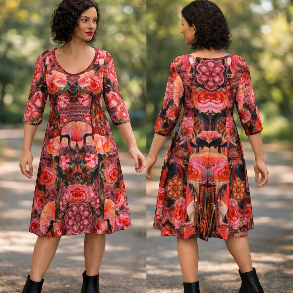 Stenzo Panel Rosa Blütenzauber