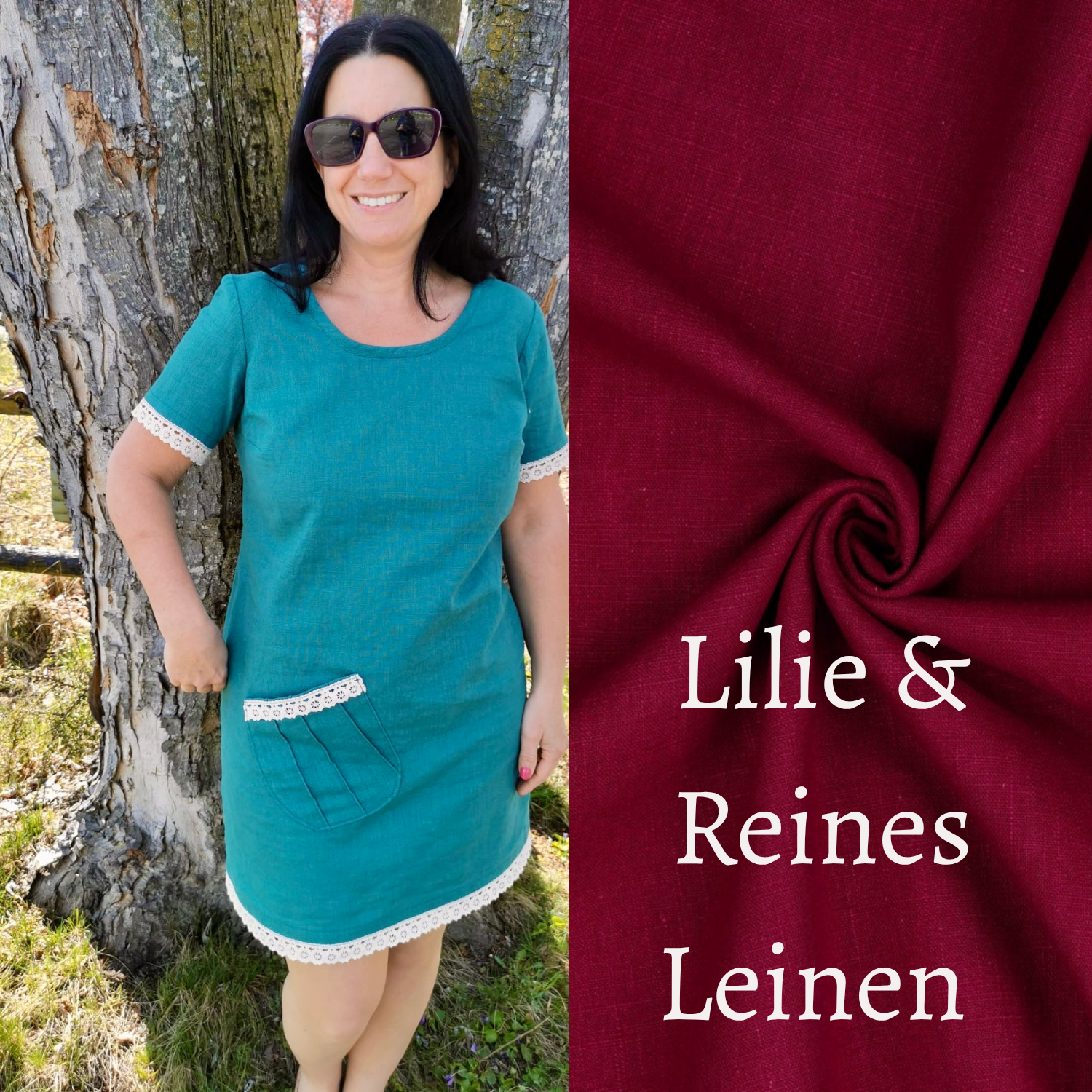 Schnittmuster Lilie & reines Leinen – dein Basic-Kleid im Set
