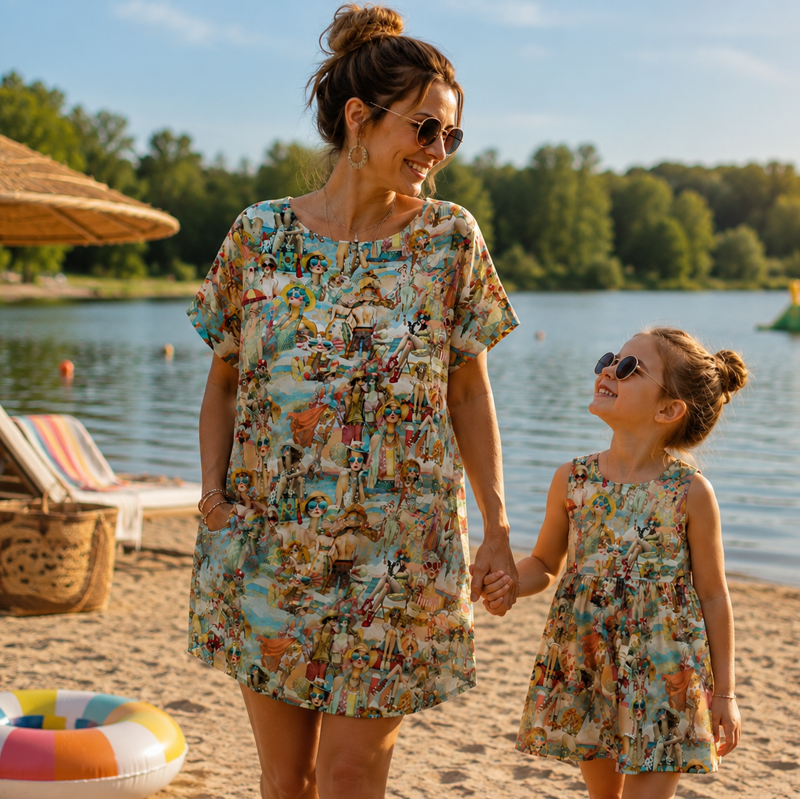 Baumwolljersey Retro Beach Ladies