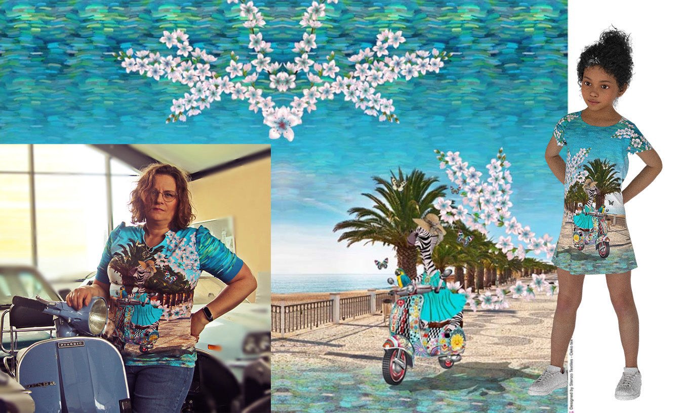 Panneau Stenzo zèbres sur le scooter