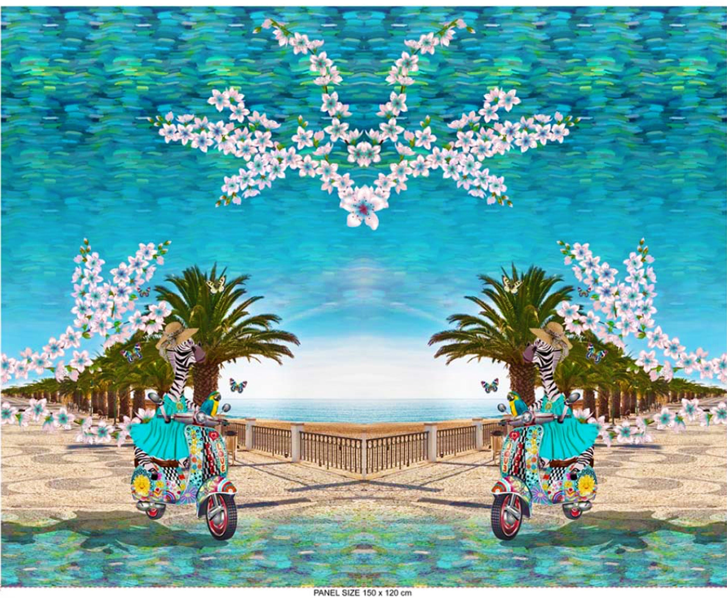 Panneau Stenzo zèbres sur le scooter