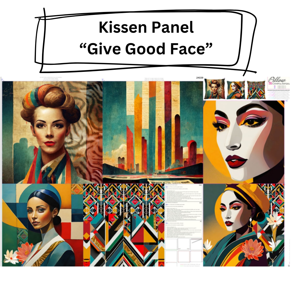 Kissen-Panel von Stenzo "Give Good Face"