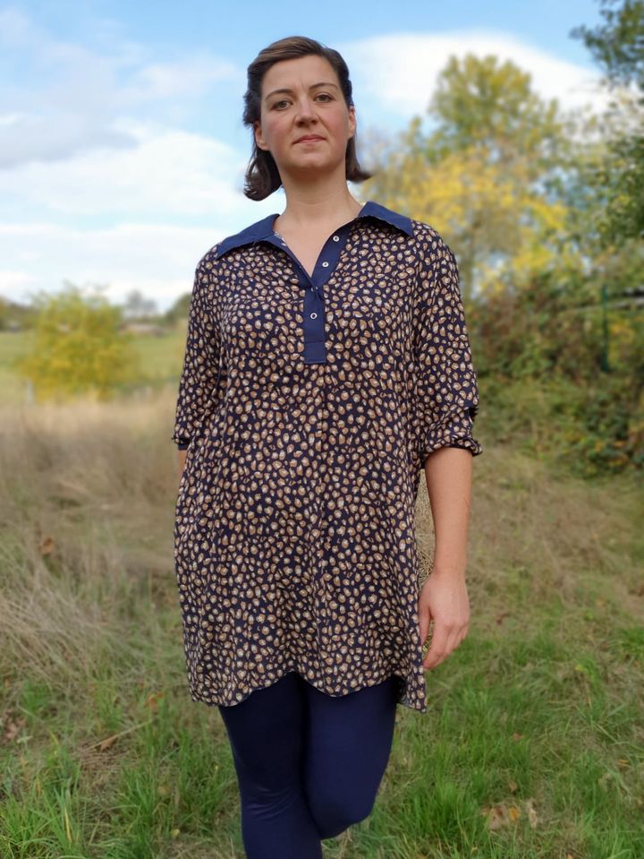 Chemise Ariane coupe avec fermeture polo