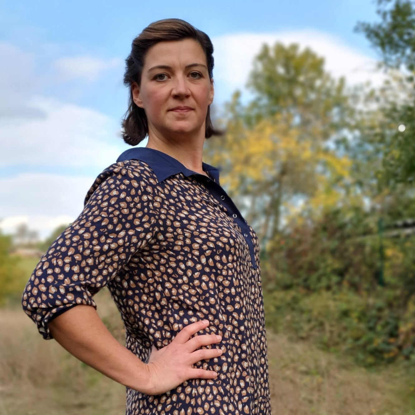 Chemise Ariane coupe avec fermeture polo