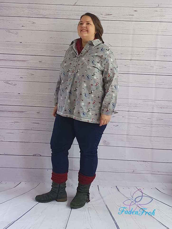 Chemise Ariane coupe avec fermeture polo