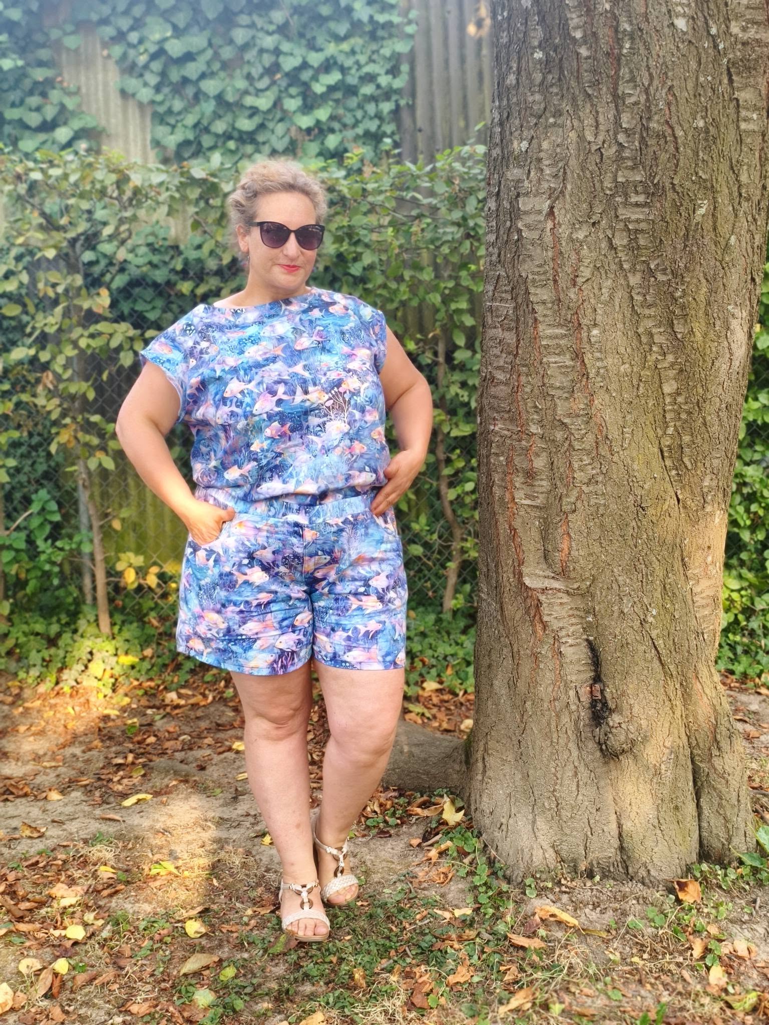 Schnittmuster INULA weiter Cargo Jeans Hosenschnitt mit Gummibund, Aufgesetzten Taschen