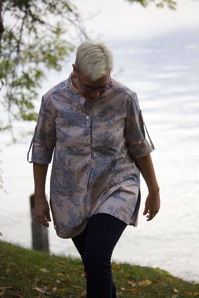 Chemise Ariane coupe avec fermeture polo