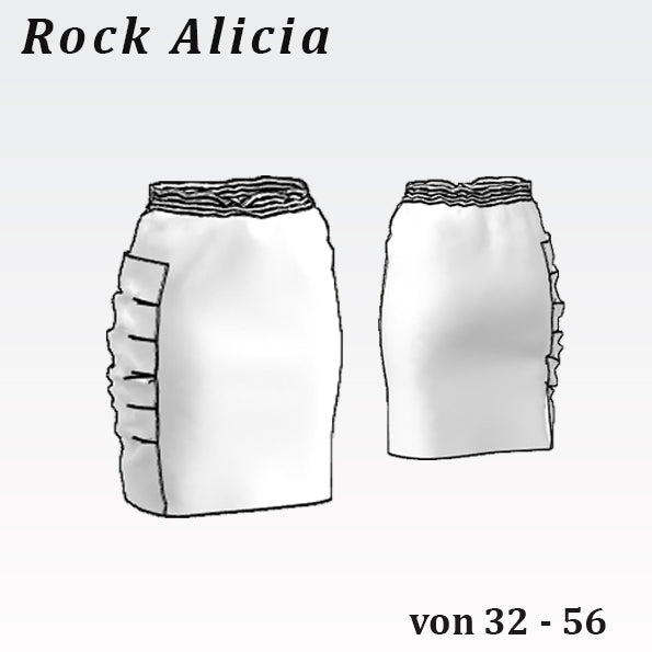 Alicia skirt with large pleated pocket