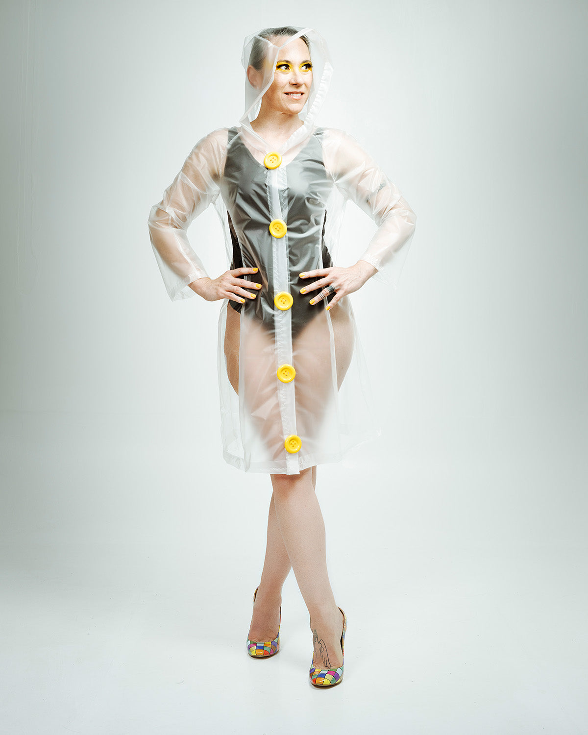 Ivey Mantelschnitt mit Kapuze als Regenmantel