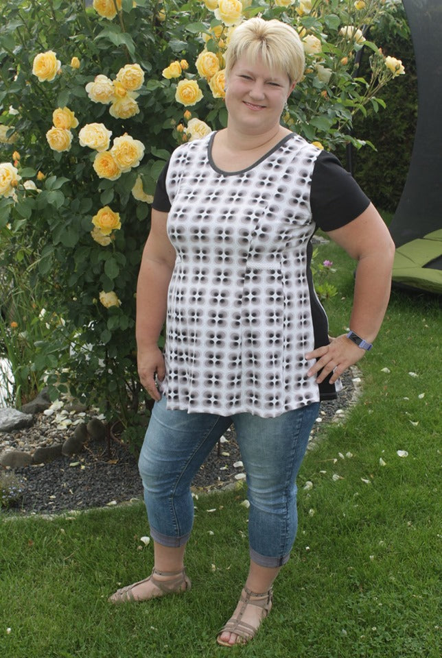 Schnittmuster Jasmin Bahnenkleid Shirt Top