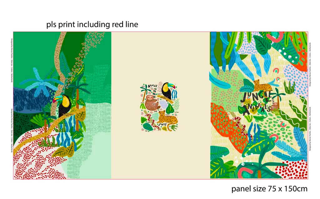 Children's Stenzo Panel Jungle Animals