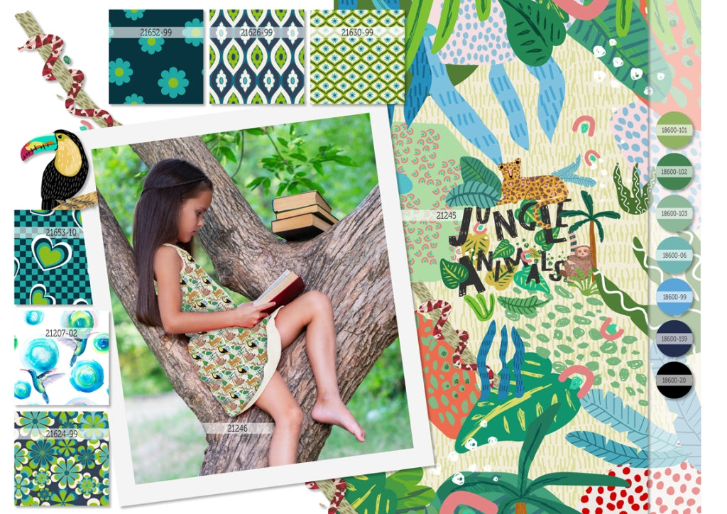 Children's Stenzo Panel Jungle Animals