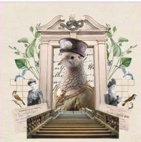 Kissen-Panel von Stenzo ''Bird Meeting''