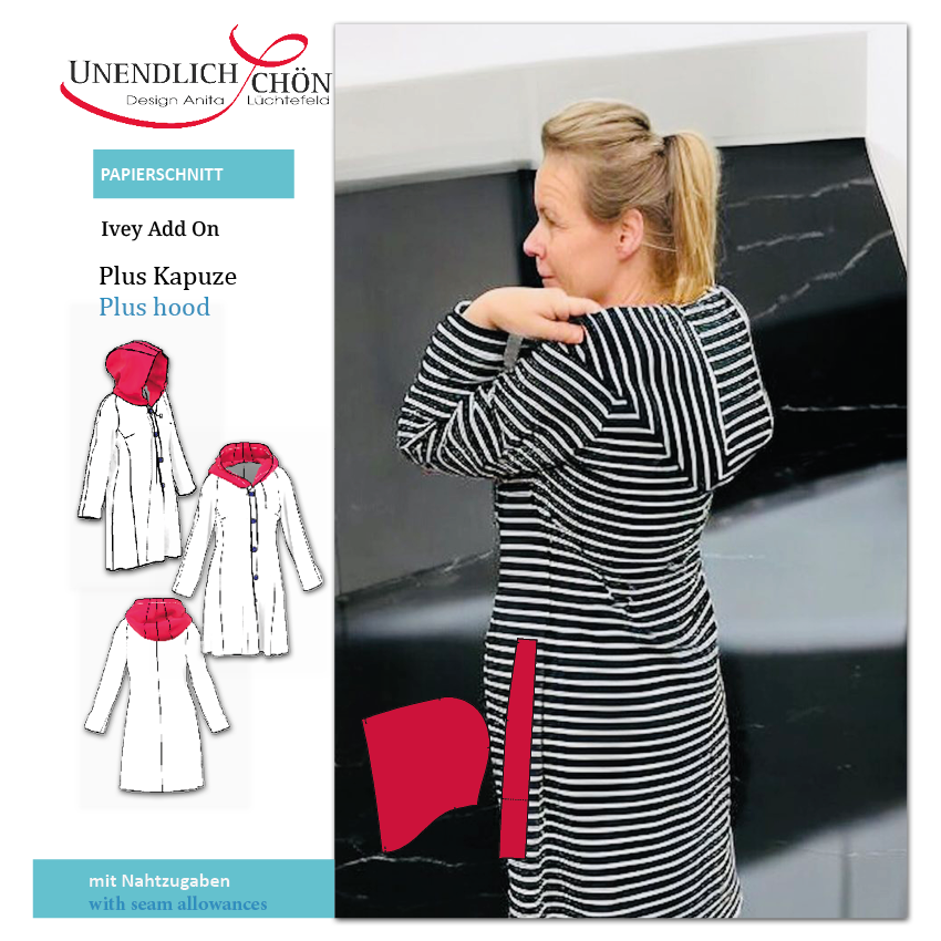 Ivey Mantelschnitt mit Kapuze als Papierschnitt