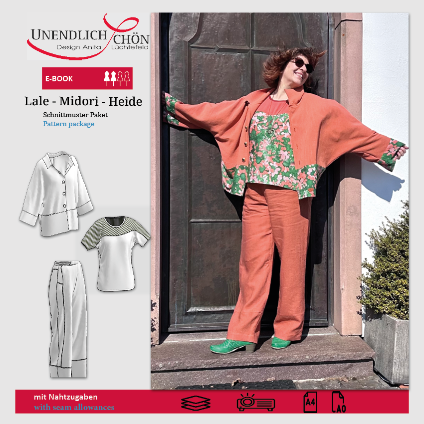 Schnittmusterpaket Midori - Heide - Lale als PDF