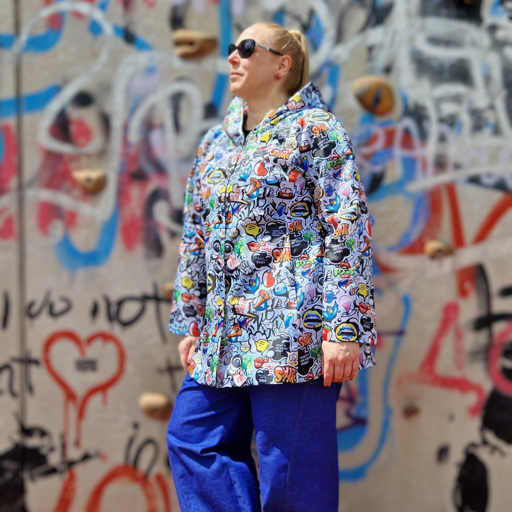 Ivey Schnittmuster mit Kapuze als Jacke genäht