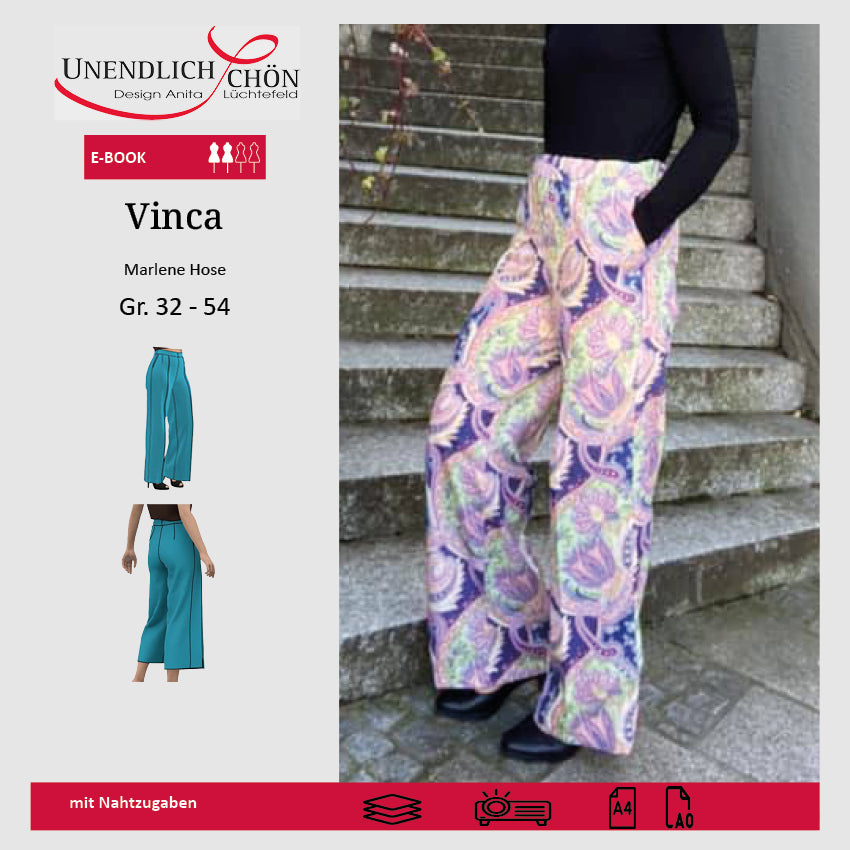 Marlene trouser cut Vinca