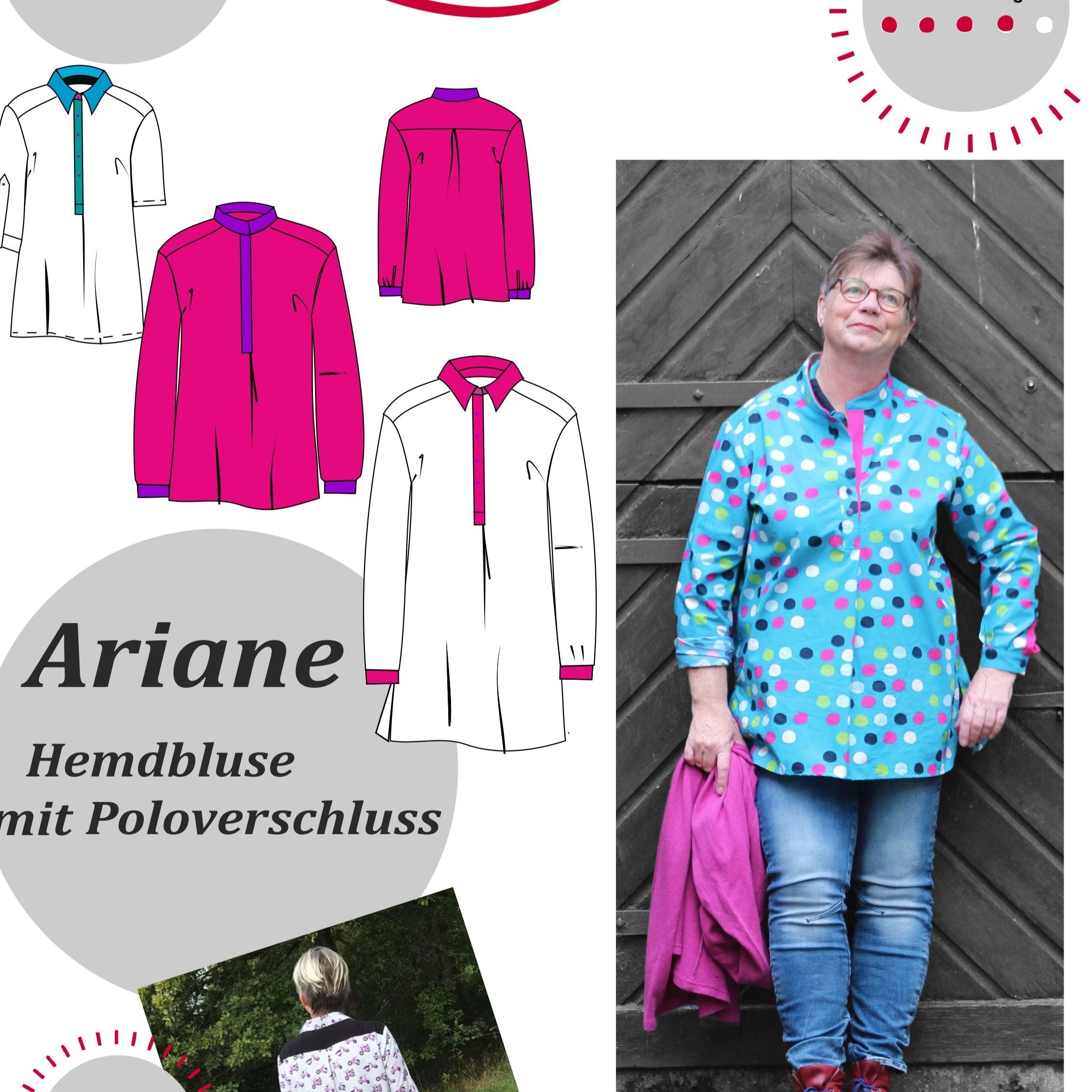 Chemise Ariane coupe avec fermeture polo