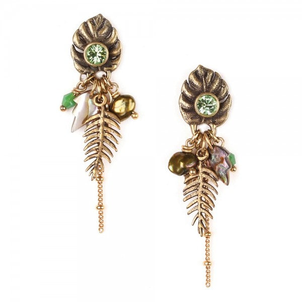 Boucles d'oreilles en bronze vert par Franck Herval